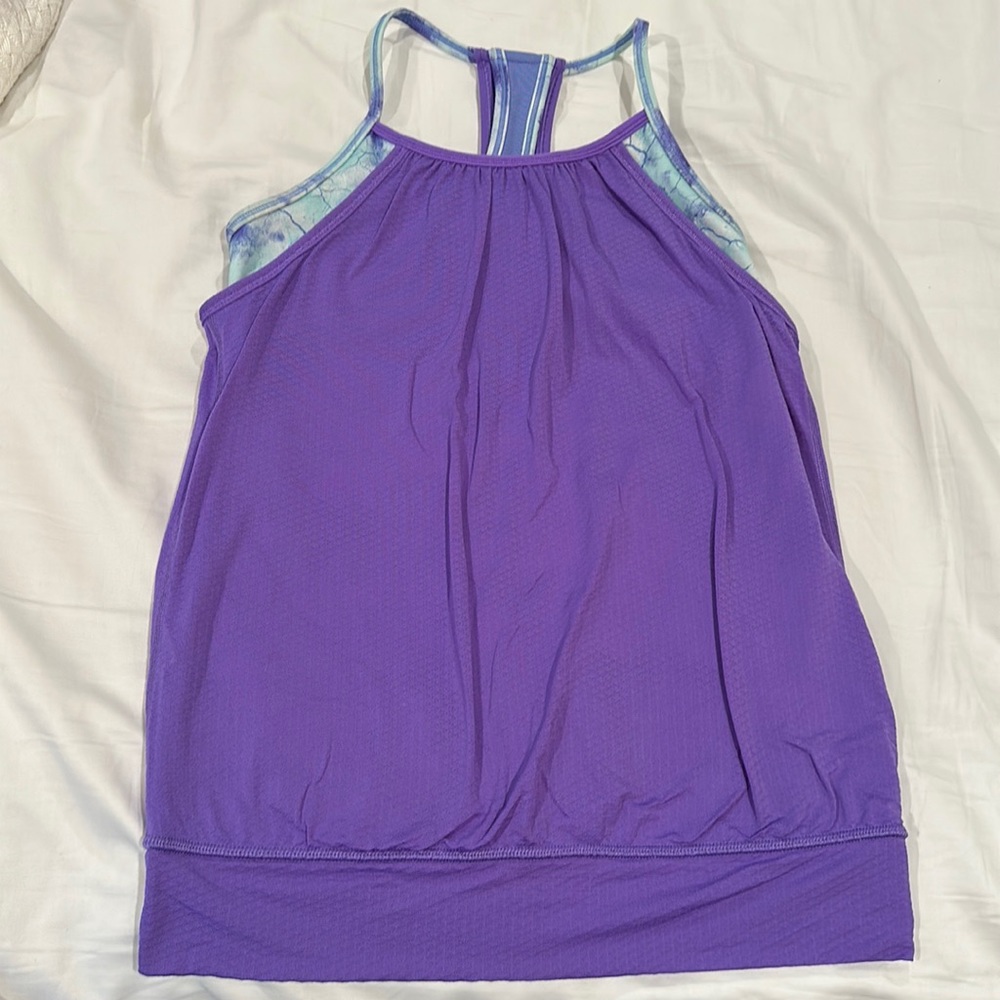 Girls Ivivva tank with built in sports bra,size 12